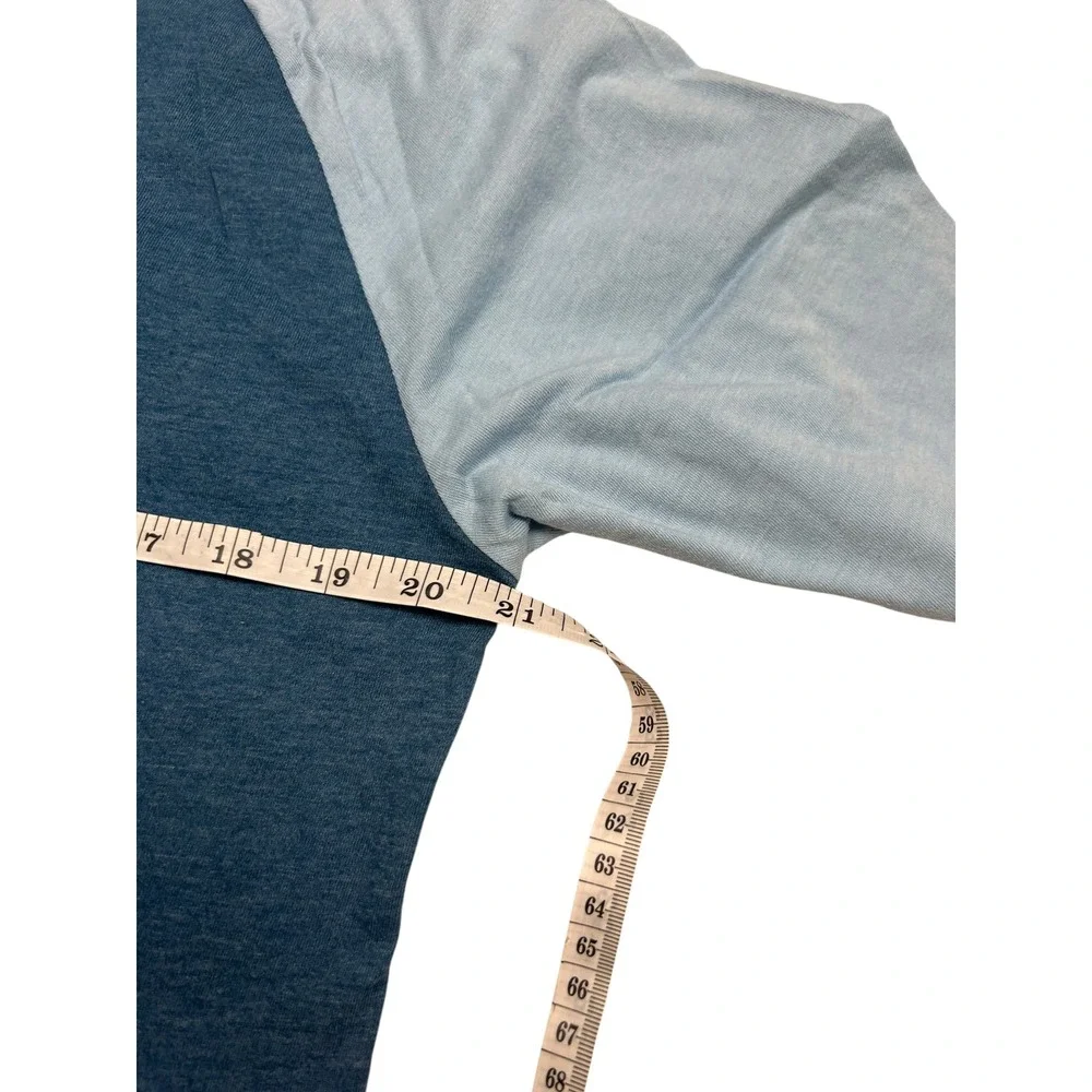 RARE vintage Donald 3/4 Length‎ sleeve Ringer Shirt T-shirt Blue sz L raglan